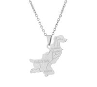 NXNONEPD Accessories for men and women Pakistan map pendant necklace fashion accessories Wedding anniversary, Valentine's Day, Christmas birthday gift