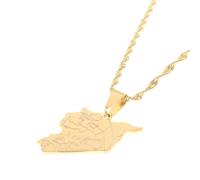 NXNONEPD Accessories for men and women Syria Map Flag Vacuum Charms Pendant Necklace Syrians Middle East Jewelry Wedding anniversary, Valentine's Day, Christmas birthday gift