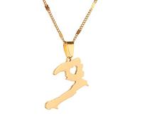 NXNONEPD Accessories for men and women The Republic of Haiti Map Pendant Necklace Fashion Map Heart Jewelry Wedding anniversary, Valentine's Day, Christmas birthday gift