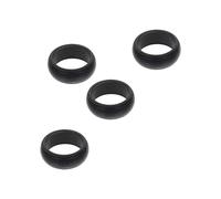 NXNONEPD Adjustable Open Ring 4Pcs Gymnastic Rings for Men Soft Silicone Fitness Rings Gym Accessories Protective Covers Black Latex