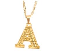 NXNONEPD Alphabet Chain Charms Ring Holder Costume Women Pendant Circle Trendy Necklaces Jewelry Pearl for Of The Lid Locket 1 Plated Stainless Steel en