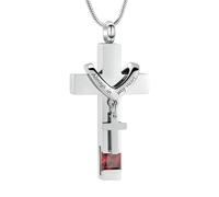 NXNONEPD Birthstones s for Ashes Always in My Heart Cross Cremation Pendant Human Urns Memorial Locket Keepsake Jewelry