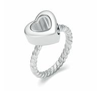 NXNONEPD Cremation Finger Rings Jewelry For Ashes Glass Heart Shape Urns Hand Ring Stainless Steel Human Pets Ashes Holder Keepsake