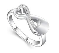 NXNONEPD Crystal Cremation Ring for Ashes Holder Keepsake Jewelry Pet/Human Urn Memorial Finger for Women with Free Funnel