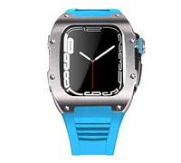 NXNONEPD Lastest Stainless Steel Strap Case for Band 7 45mm Titanium Alloy Case for Iwatch 7 6 5 4 SE 44MM Diy Mod Kit Set