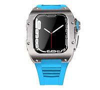 NXNONEPD Lastest Stainless Steel Strap Case for Band 7 45mm Titanium Alloy Case for Iwatch 7 6 5 4 SE 44MM Diy Mod Kit Set