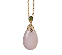 NXNONEPD Natural Hetian Jade Pendant Ladies Necklace Chinese Court Style Unique Ancient Craft Charm Various Exquisite Jewelry (Gem Color : Necklace 45 cm 9)