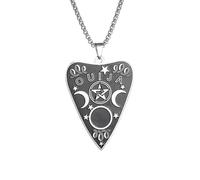 NXNONEPD necklace mens silver cross personalised Ouija Triple Moon Witchcraft Pentagram Totem for Men Women Jewelry the gift
