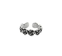 NXNONEPD Rings,SSterling Silver Silver Ring For Women Retro Distressed Rose Flower Adjustable Open Knuckle Tail Ring Finger Joint Jewelry For Lady Girls Wedding Valentine'S Day Gift