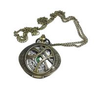 NXNONEPD Vintage Watch, Steampunk Pocket Watch Men with Key Chain Chain Quartz Watches Mens Womens-Gold(Gear Gold)