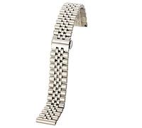 NXNONEPD Watch Strap Brushed Stainless Steel Wristband 18mm, 20mm, 22mm, 24mm Watchband Ladies Watchband Double Push Unfolding Clasp