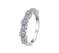 NXNONEPD Women's Engagement Rings Rose, 18K Wedding Bands Engagement Tiny Ring with Lab Grown Diamond 0.9ct Rings