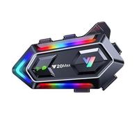 NXPGKEA Motorcycle Helmet Speakers, Waterproof Motorbike Helmet Intercom Communication System Bluetooth Headset Moto Headphone Hi-Fi/IPX6 All 1000mAh 300m Music Sharing GPS with Soft Mic RGB