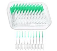 NXPUXP 200 Pieces Silicone Dental Picks,Dual-Use Interdental Brushes,Interdental Brushes,Portable Tooth Gap Brush for Braces Oral Cleaning
