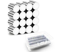 NXPUXP 80 Pack Round Strong Magnets,10mm X 3mm Neodymium Magnet,With box,for White Board,Fridge, Pin Board and DIY Picture