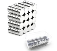 NXPUXP 80 Pack Round Strong Magnets,8mm X 3mm Neodymium Magnet,With box,for White Board,Fridge, Pin Board and DIY Picture