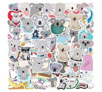 NXPWRC 100 Multi-Color Koala Bear Stickers, Waterproof, PVC Self-Adhesive, Suitable for DIY Notebooks, Diaries & Various Decorations