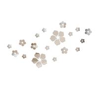 NXPWRC 18 Pieces Flower Mirror Wall Stickers, Acrylic Wall Stickers, Self-Adhesive Mirror Wall Stickers, 3D Crystal Flower Wall Stickers, Diy Home Decorations