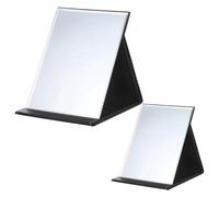 NXPWRC 2 Pieces Folding Mirror, Portable Mirror, Makeup Mirror, Mini Folding Mirror, Compact Mirror, Suitable For Home, Travel, Camping