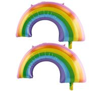 NXPWRC 2 Pieces Rainbow Balloons, Aluminum Film Balloons, Creative Decorative Balloons, Party Decorations, Rainbow Decorations, Rainbow Theme Party Supplies