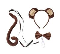 NXPWRC 3 Piece Monkey Costume Set, Animal Costume Set, Show Monkey Costume Set, Monkey Tail, Monkey Bow Tie Headband