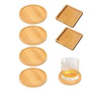 NXPWRC 4 Pieces Round Trays And 2 Pieces Square Trays, Cup Trays, Multifunctional Trays, Candle Trays, Decorative Trays, Home Accessories