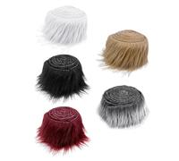 NXPWRC 5 Pieces Plush Faux Fur, Artificial Fur Fabric, Craft Fur, Character Beard, Fabric Fur