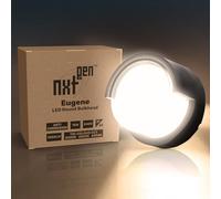 nxt gen Eugene LED Round Bulkhead Lights 15W | Tri-Colour CCT 3000K-6500K | IP65 Water Resistant | Black Outdoor Wall Lights | Energy-Efficient 1250lm | Durable All-Weather Outdoor Lights