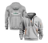 NXTBHDCW Men with Pocket Hoodie for A.s.t.o.n M.a.r.ti.n Comfort Jacket Sport Coat Half Zip Hoody Spring Autumn Sportswear Plain Outwear Tops Jumpers Sweatshirts-QHS||s