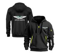 NXTBHDCW Men with Pocket Hoodie for A.s.t.o.n M.a.r.ti.n Comfort Jacket Sport Coat Half Zip Hoody Spring Autumn Sportswear Plain Outwear Tops Jumpers Sweatshirts-HeiS||x_l
