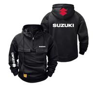 NXTBHDCW Men's Hoodie Coats for SU.ZU.K.I Half Zip Sweatshirt Spring Autumn Long Sleeve Tops Hoody Comfort Street Wear Hooded Outwear with Pockets Jackets-HeiS||XXL