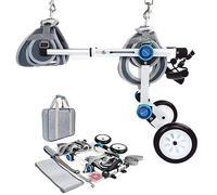 NXTFNRNX Foldable Pet Wheelchair with Handy Bag, Pink White Adjustable Dog Assisted Walk Car, Small Dog & Cat Walking Wheels Cart for Back Legs (Color : White, Size : Size XS)