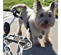 NXTFNRNX Front Back Wheels Dog Wheelchair Fit All Terrain, Small/Medium/Large Pet Mobility Aid Wheel Chair Adjustable, Arthritis Doggy Trolley Walk Tools(S)