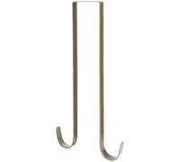 Nxtop 12 Inch Double Side Wreath Hanger - Over The Door Metal Hook for Christmas Wreath - Holds 2 Wreaths (Black, Bronze)