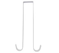 Nxtop 12 Inch Double Side Wreath Hanger - Over The Door Metal Hook for Christmas Wreath - Holds 2 Wreaths (Black, White)
