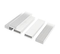 Nxtop 5 Pcs Silver Tone Aluminium Radiator Heatsink Heat Sink 100x25x10mm