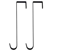 Nxtop Wreath Hanger Over The Door - Larger Wreath Metal Hook for Christmas Wreath Front Door Hanger 12" Black