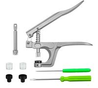 NXTOV Snap Pliers for Crafts Clothing, Hand-held Pliers Tool for KAM Snap Plastic, Snap Button Fastener Press Attacher Punch for T3 T5 T8 Snaps, sliver