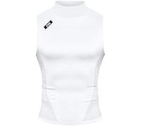 Nxtrnd Men's Turtleneck Compression Tank Top, Sleeveless Mock Neck, White, Large
