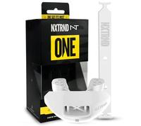 Nxtrnd One Football Mouth Guard, Strap Included, Fits Adult & Youth (White)