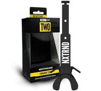 Nxtrnd Two Football Mouth Guard, Mouth Guard Football, Football Mouthpiece, Football Mouth Guard Youth, Compatible with Braces, Connected Strap (Black)
