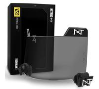 Nxtrnd VZR3 Curved Football Visor, Professional Football Helmet Visor, Shield Fits Youth Football Helmets & Adult Football Helmets, Includes Visor Clips, Decal Pack, & Cleaning Cloth (Clear Black)