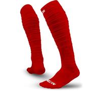 Nxtrnd XTD Scrunch Football Socks, Extra Long Padded Sport Socks for Men & Boys, Red, Large