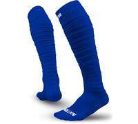Nxtrnd XTD Scrunch Football Socks, Extra Long Padded Sport Socks for Men & Boys, Royal Blue, Large