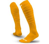 Nxtrnd XTD Scrunch Football Socks, Extra Long Padded Sport Socks for Men & Boys, Yellow, Small