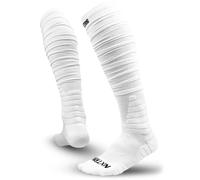 Nxtrnd XTD Scrunch Football Socks, Extra Long Padded Sports Socks for Men & Boys, White, Large