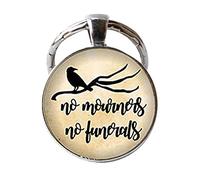 NXTU Handmad No Mourners No Funerals Key Chain Six of Crows Book Lover Reader Key Chain Jewlery