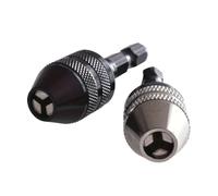 NXVASKEIP 0.3-6.5mm Quick Change Hexagonal Handle Three Jaw Self Centering Twist Drill Chuck 0.3-3.6mm Electric Grinding Tool Set Drill Chuck(Black-)