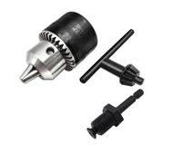 NXVASKEIP 10/13/16mm Drill Chuck,1/2-20UNF 3/8-24UNF Mount Impact Driver Conversion Hex Shank/SDS-Plus Square Adapter with Key Drill chuck(13mm Chuck with Hex)