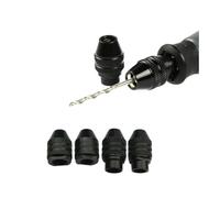 NXVASKEIP 4PCS 0.3-3.2mm Multi Drill Chuck Keyless for Dremel Rotary Tools Bit Chucks Adapter Converter Universal Mini Drill Chuck(4PCS Short Model A)